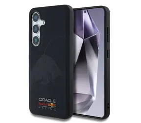 Red Bull Leather Meshed Debossed Logo MagSafe Zadní Kryt pro Samsung Galaxy S25 Navy