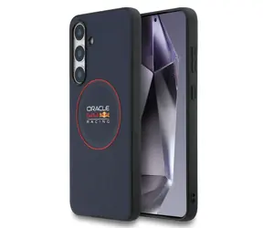 Red Bull PU Leather Red Ring MagSafe Zadní Kryt pro Samsung Galaxy S25 FE Navy