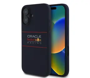 Red Bull Silicone Horizontal Logo MagSafe Zadní Kryt pro iPhone 16 Navy