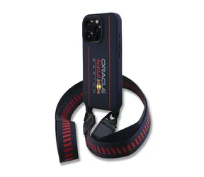 Red Bull Silicone Vertical Logo MagSafe Zadní Kryt + Crossbody Popruh pro iPhone 16 Pro Max Navy