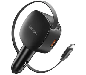 Spigen Essential EV603BT nabíječka do auta / 2x USB-C / USB-A / 60W