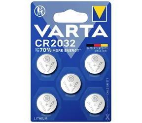 Varta Knoflíková baterie CR2032 5ks / 3.0V / 220 mAh / lithium / v blistru 