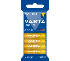 Varta Longlife Baterie AAA 8ks / 1.5V / alkalická / v blistru