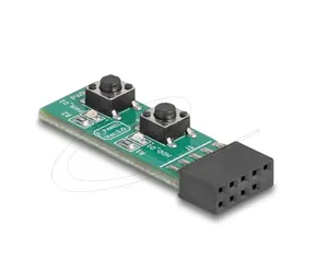 Delock Přepínač s tlačítkem Reset a tlačítkem zapnutí/vypnutí pro základní desku PC