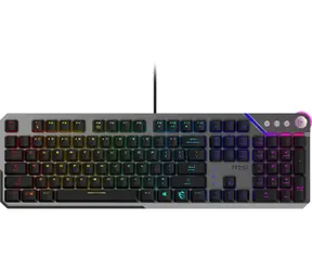 MSI STRIKE 600 SILENT šedá / Herní klávesnice / mechanická / KAILH Midnight Pro Silinet / USB-A / RGB / CZ Layout