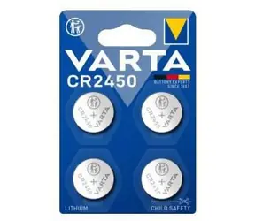 Varta Knoflíková baterie CR2450 4ks / 3.0V / 570 mAh / lithium / v blistru 
