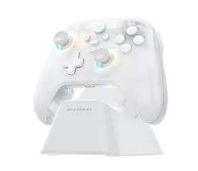 Machenike G3 V2 bílá / Bezdrátový herní ovladač s nabíjecí stanicí / Bluetooth / 2.4GHz / USB-C / Nintendo Switch/Switch