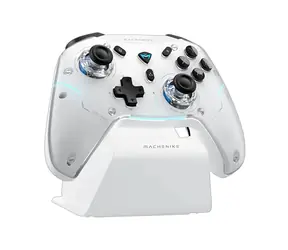 Machenike G5Pro Max bílá / Bezdrátový herní ovladač s nabíjecí stanicí / Bluetooth / 2.4GHz / Switch/Switch 2 / Android 