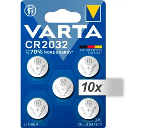 Varta Knoflíková baterie CR2032 50ks / 3.0V / 230 mAh / lithium / v blistru 