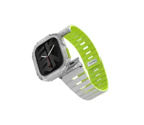 SKINARMA GEMINI řemínek + ATOM pouzdro pro Apple Watch 42 mm Nite Glow Edition Lime Green