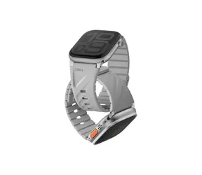 UNIQ Fluo magnetický řemínek pro Apple Watch 49/46/45/44/42/41/40 mm, Mist grey