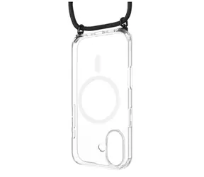 Rozbaleno - FIXED Pouzdro MagPure Neck s černou šňůrkou na krk pro Apple iPhone 17 / rozbaleno