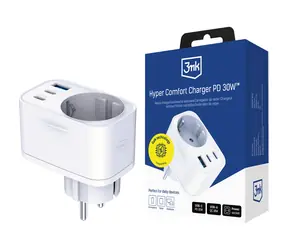 3mk Comfort Charger síťová nabíječka GaN 30 W bílá