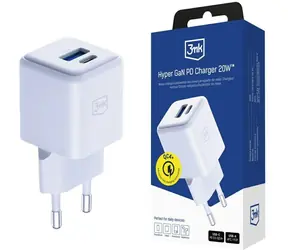 3mk Hyper GaN síťová nabíječka 20 W bílá