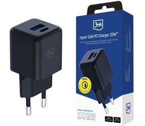 3mk Hyper GaN síťová nabíječka 20 W černá