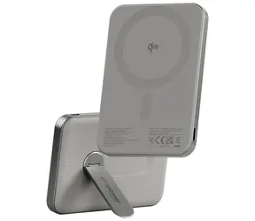 PanzerGlass empower bezdrátová Qi2 powerbanka 5000 mAh / MagSafe / Kickstand / šedá