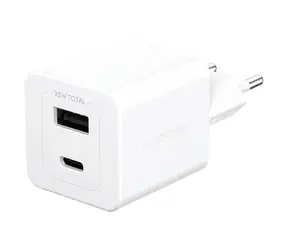 PanzerGlass empower nabíječka Turbo GaN / 35 W / 1x USB-C / 1x USB-A / bílá