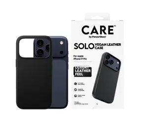 PanzerGlass CARE kryt Apple iPhone 17 Pro SOLO MagSafe černá veganská kůže