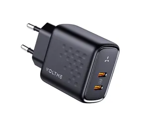 Rozbaleno - VOLTME Revo 45 Duo CC 45W černá / GaN / 45W / 2x USB-C  / rozbaleno