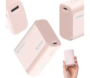 Cuktech CP13 30W PowerBanka růžová / 10000mAh / USB-C + USB-A