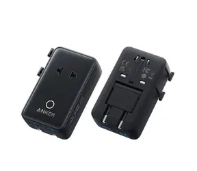 Anker Nano černá / Cestovní nabíjecí stanice / 20 W / 2xUSB-C / 2xUSB / s adaptéry pro zásuvky UK/US/AU/EU