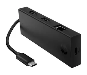 HP Portable USB-C Hub černá /1x  USB-C / 2x USB-A / 1x LAN GbE