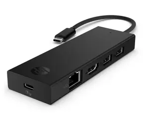 HP Portable USB-C Hub černá / dokovací stanice / HDMI / 2x USB 3.2 / RJ45 / 65 W
