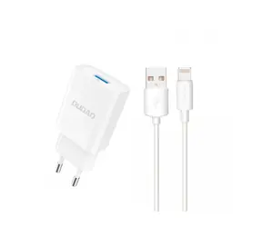 Dudao A4EU síťová nabíječka s kabelem Lightning bílá / USB-A / 10W / 5V / 2.1A