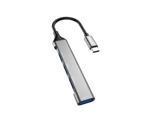 Dudao HUB A16T 4v1 / USB-C / 4x USB-A / 6.3 cm / černá