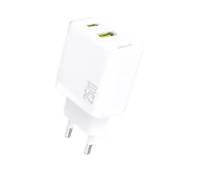 Dudao A26T síťová nabíječka bílá / USB-A / USB-C / 25W