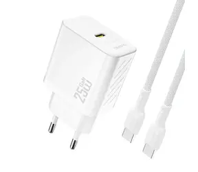 Dudao A27CEU síťová nabíječka s kabelem bílá / USB-C / 25W