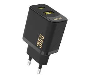 Dudao A27TEU síťová nabíječka černá / USB-A / USB-C / 30W