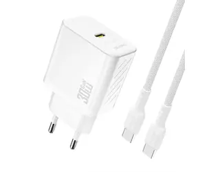 Dudao A27PCEU síťová nabíječka s kabelem bílá / USB-C / 30W