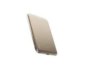 BMX SolidSafe™ Air Titanium 5K Qi2 bezdrátová magnetická powerbanka zlatá / 5000 mAh / 20W / 1x USB-C