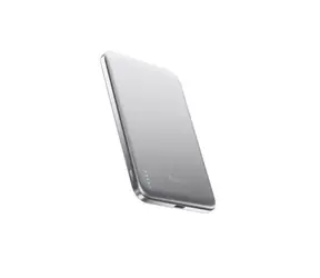 BMX SolidSafe™ Air Titanium 5K Qi2 bezdrátová magnetická powerbanka stříbrná / 5000 mAh / 20W / 1x USB-C