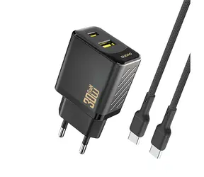 Dudao A27TCEU síťová nabíječka s kabelem bílá / USB-A / USB-C / 30W