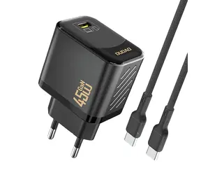 Dudao A28C síťová nabíječka s kabelem černá / USB-C / 45W