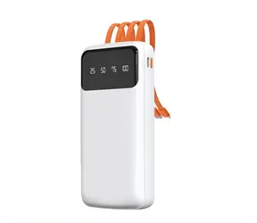 Dudao K6Pro 10000mAh bílá / Powerbanka / USB-C kabel / Lighting
