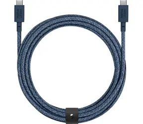 Native Union Belt Cable XL USB-C - USB-C 3m 100 W modrá