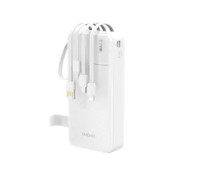 Dudao K11 Pro 20000mAh bílá / Powerbanka / vestavěné kabely