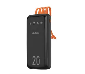Dudao K6 Pro+ 20000mAh černá / Powerbanka / 4x vestavěné kabely / USB-C / micro USB / Lightning / USB-A