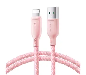 Joyroom Multi-Color Series S-A34 Nabíjecí kabel USB-A (M) - Lightning (M) 3A 1m růžová