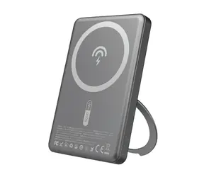 Dudao K28S 5000mAh šedá / Powerbanka / USB-C / MagSafe / Stojánek / 20W