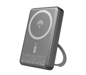 Dudao K28 10000mAh šedá / Powerbanka / MagSafe s pouzdrem a stojánkem / 22.5W