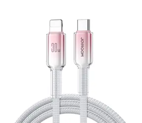 Joyroom S-A42 Crystal-Clear Series Nabíjecí kabel USB-C (M) - Lightning (M) 30W 1.2m bílá