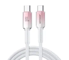 Joyroom S-A42 Crystal-Clear Series Nabíjecí kabel USB-C (M) - USB-C (M) 60W 1.2m bílá