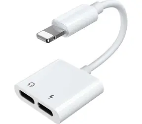 Joyroom S-Y104 Audio adaptér Dual Lightning bílá