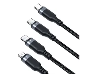 Joyroom S-A18 3in1 kabel USB-A - Lightning / USB-C / micro-USB 1.2m černá