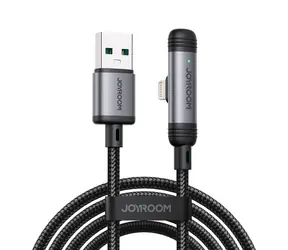 Joyroom S-A56 EnjoyX Series 90° Nabíjecí kabel USB-A (M) - Lightning (M) 3A 1.2m černá