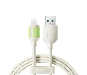 Joyroom S-A53 Nabíjecí kabel s fluorescenčním hrotem USB-A (M) - Lightning (M) 3A 2m béžová